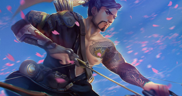 l'incroyable fan-art d'hanzo par crowned-kings