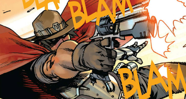 diffusion de la premiere planche du comic overwatch mccree