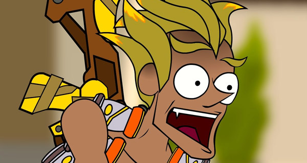 video d'animation humoristique overwatch : junkrat, hollywood defender !