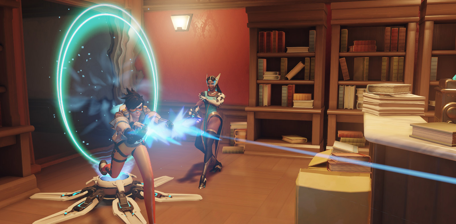 Symmetra dispose d'un ultime permettant de téléporter ses alliés