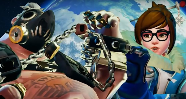 quand les heros d'overwatch s'invitent dans street fighter v