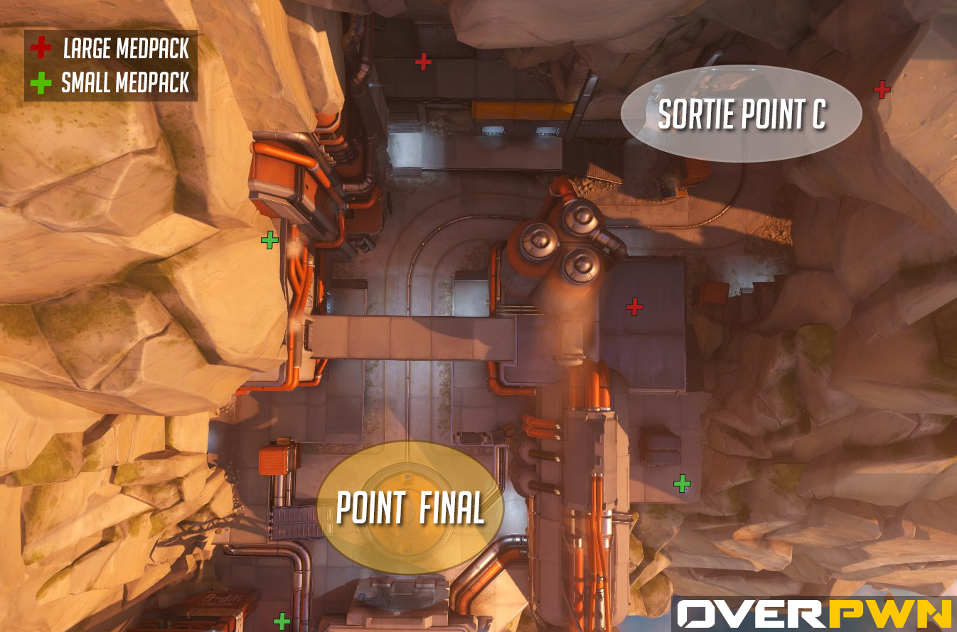 La carte du point final sur Gibraltar dans Overwatch