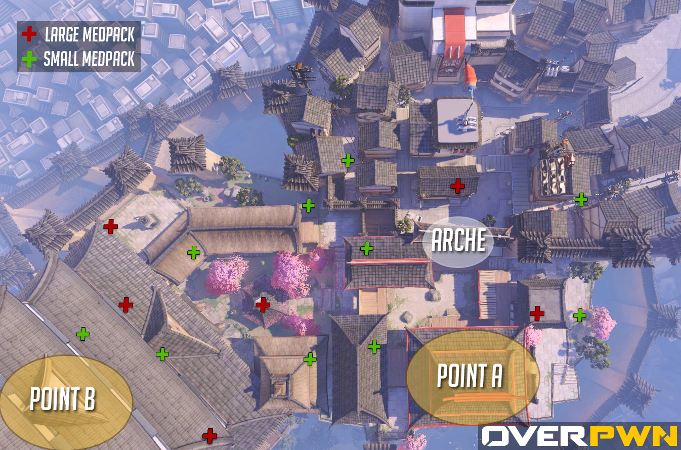 La carte de Hanamura dans Overwatch