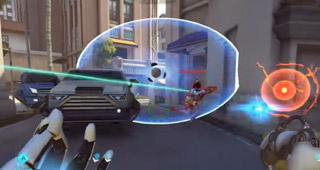 Le bouclier se déplace face à symmetra