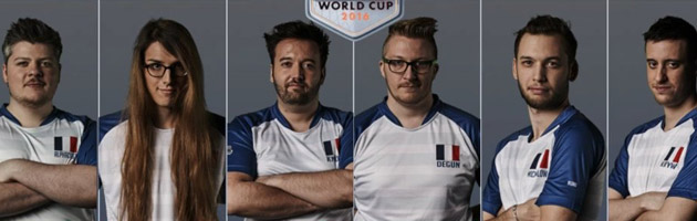 Equipe de France avec AlphaCast, Kitty, Knoxxx, Degun, Mickalow et Kryw