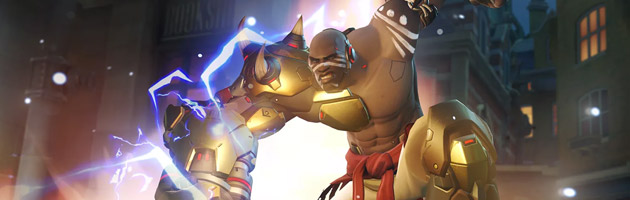 Doomfist utiliqe son canon à main comme arme principale