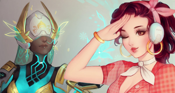 fanarts de symmetra oasis et d.va fifties par fiship