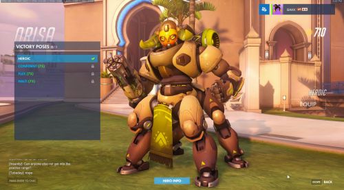 Image de Orisa poses victoire