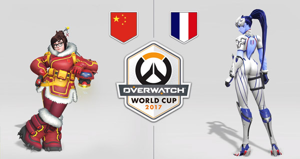 overwatch world cup : presentation des skins des equipes en jeu