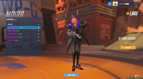 Image de Moira intégralité des emotes