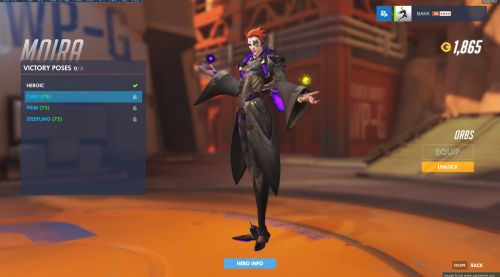 Image de Moira intégralité de poses de victoire