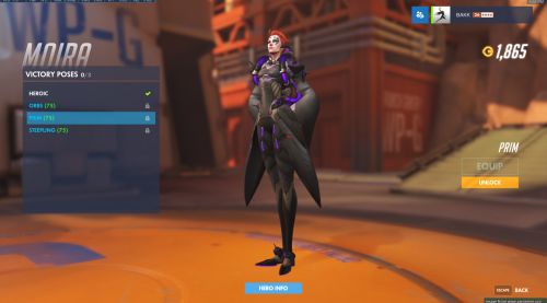 Image de Moira intégralité de poses de victoire