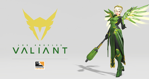 overwatch league : l'equipe valiant presente son logo et un skin pour ange