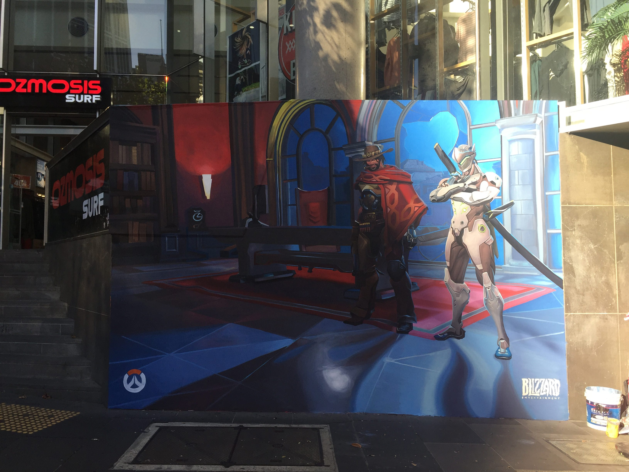 Peinture murale de McCree et Genji réalisée à Melbourne en Australie