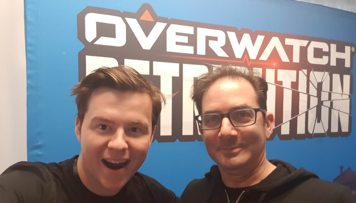 Photo de Muselk en compagnie de Jeff Kaplan à Irvine