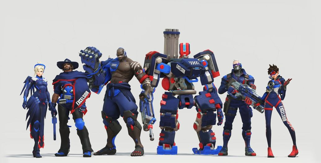 Skin de l'équipe New York Excelsior pour l'Overwatch League (Etats-Unis)