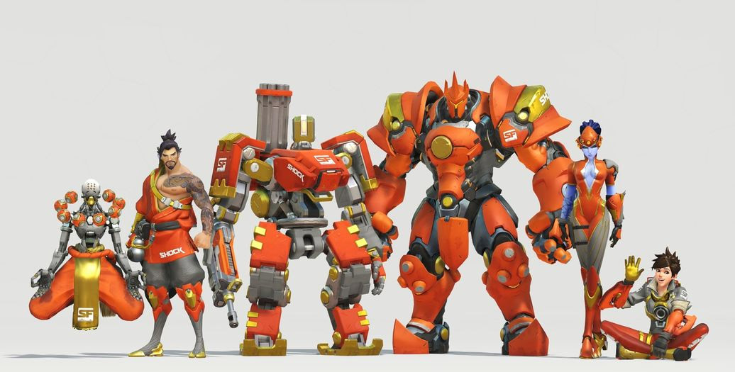 Skin de l'équipe San Francisco Shock pour l'Overwatch League (Etats-Unis)