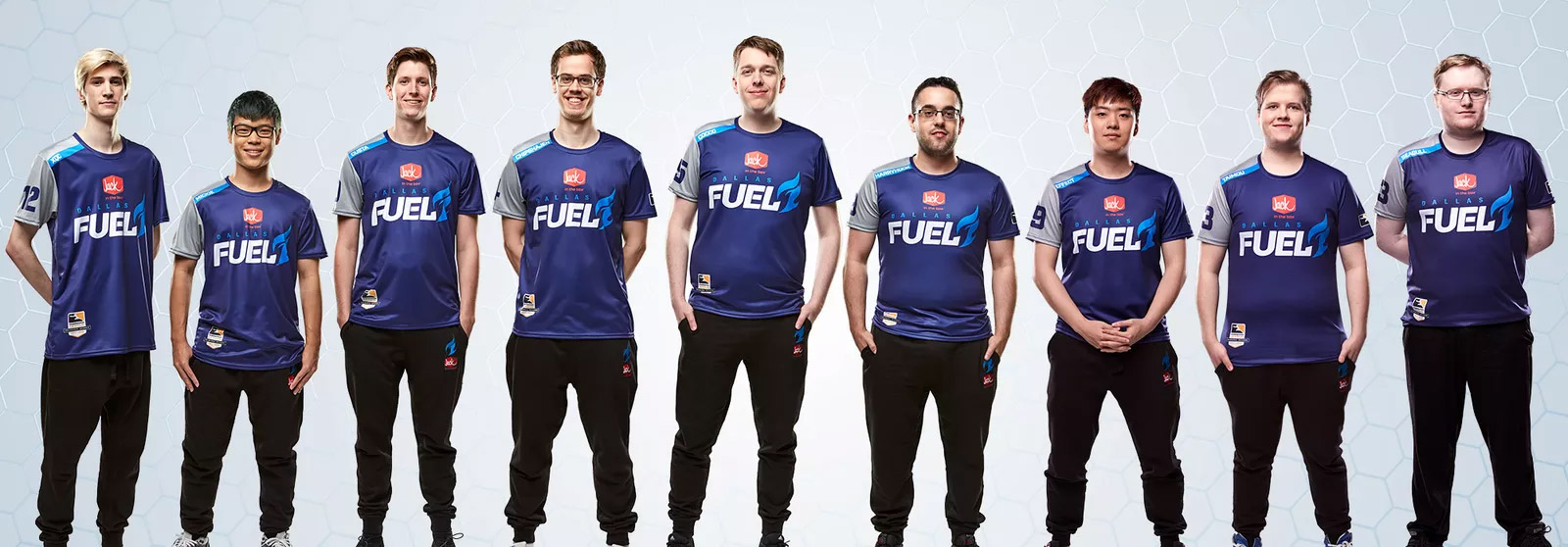 Les Dallas Fuel lors de la période 1 de la saison inaugurale de l'Overwatch League