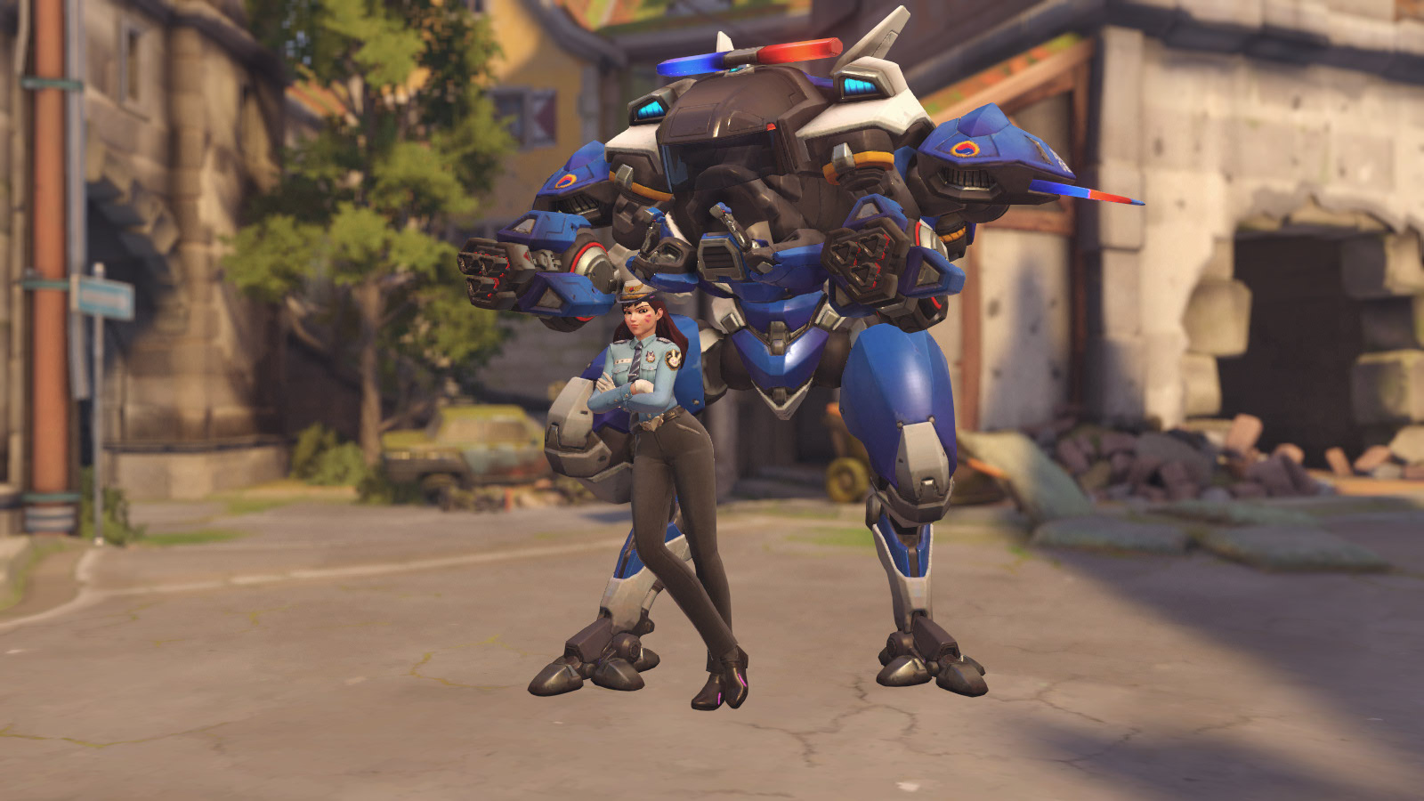 Skin légendaire D.Va Officier de police