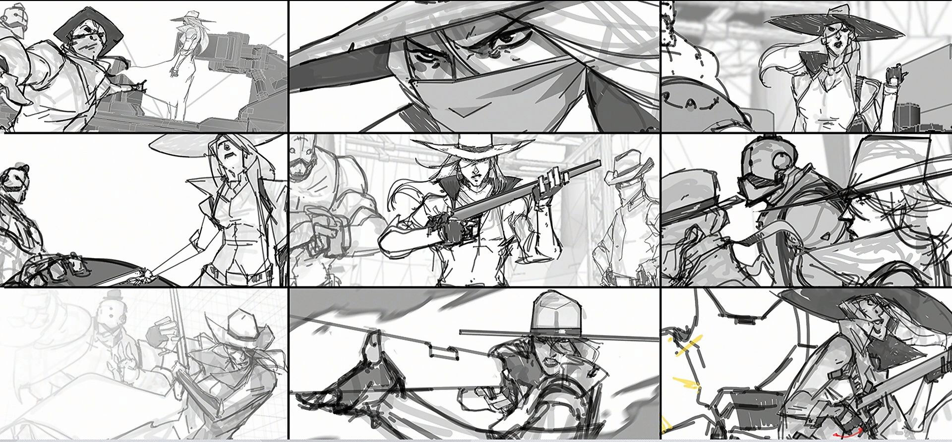 Story board de Ashe le nouveau héros Overwatch