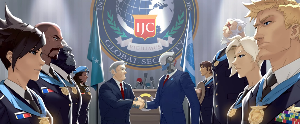 L'équipe d'Overwatch lors d'une cérémonie organisée par l'International Justice Commission