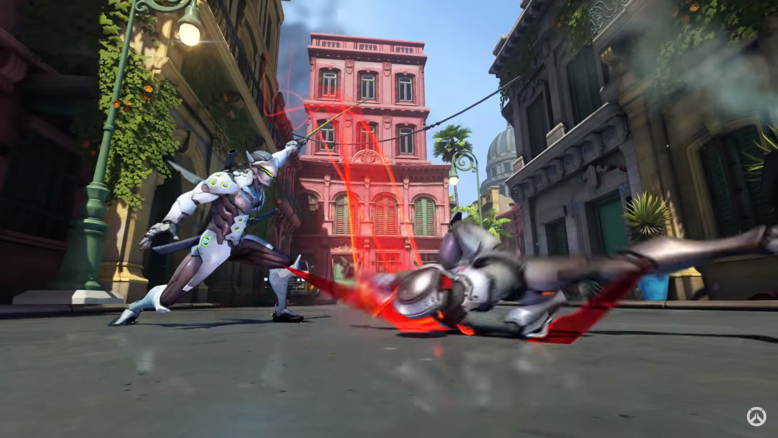 Mission Avis de tempête avec Genji, Tracer, Winston et Ange