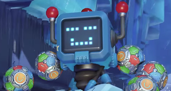 feerie hivernale 2021: apercu du skin toybot pour zenyatta