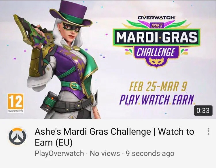 Mini-événement Mardi gras avec un nouveau skin pour Ashe