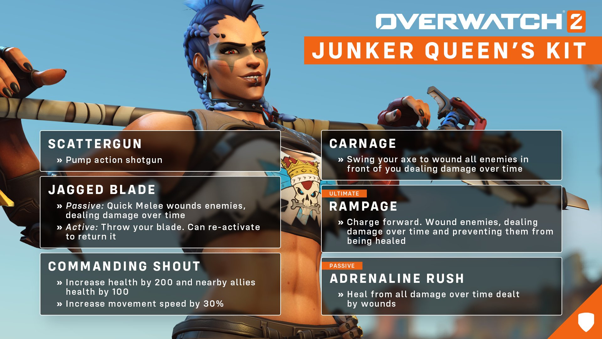 Les capacités de Junker Queen dans Overwatch 2