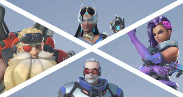 overwatch 2 : les nouveaux skins standards de soldat 76, sombra, symmetra et torbjorn