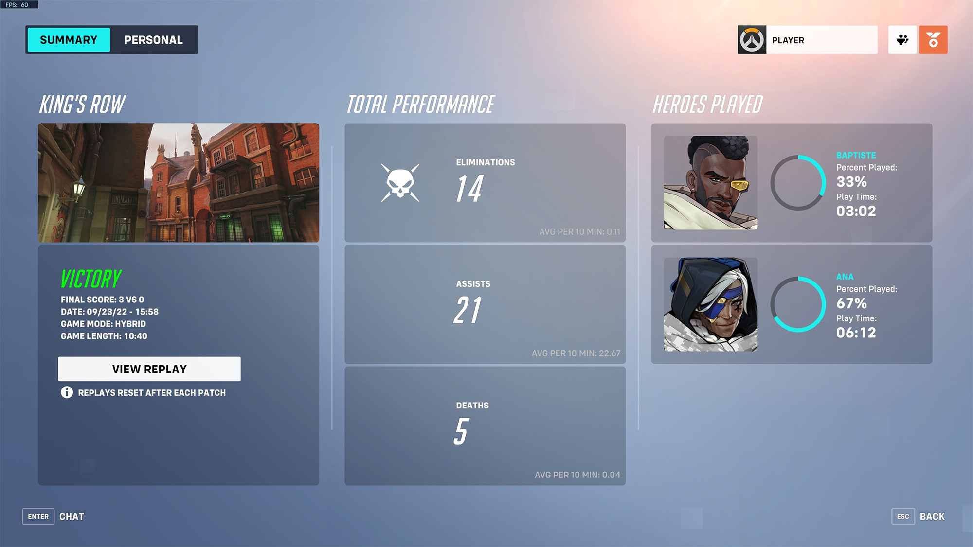 Rapports de jeu (Overwatch 2)