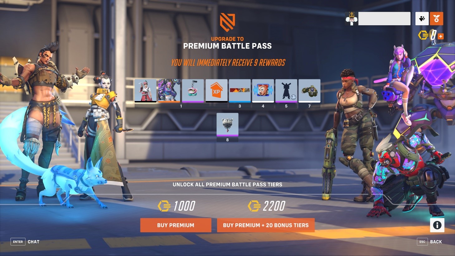 Prenium Battle Pass pour la saison 1 d'Overwatch 2